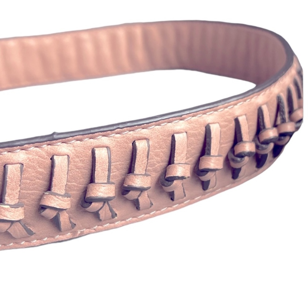 ENZO ANGIOLINI BELT Blush Pink Braided Clip Size Small / Medium FAST SHIP 440-24 - Picture 9 of 11